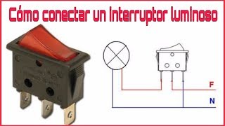 CÓMO INSTALAR UN INTERRUPTOR LUMINOSO AC [upl. by Annabel]