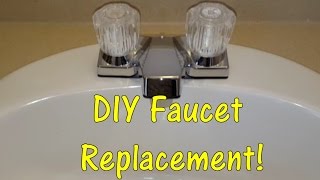 DIY How To Replace a Bathroom Sink Faucet remove amp replace  install [upl. by Goles]