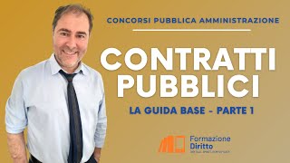 Concorsi Pubblica Amministrazione  Contratti Pubblici  La Guida base Parte 1 [upl. by Llemaj971]