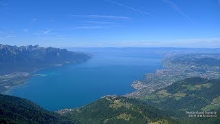 4K Rochers de Naye Lake Geneva Vaud SWITZERLAND アルプス山脈 [upl. by Phillie]