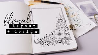 How to Layout and Design Floral Illustrations  Drawing Flowers [upl. by Lyrrad]