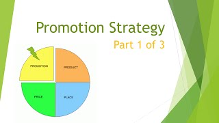 Marketing Mix Promotion Strategy part 1 [upl. by Htaeh]