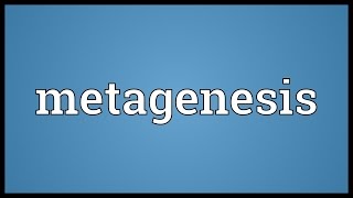 Metagenesis Meaning [upl. by O'Callaghan]