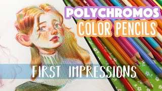 Realtime Colour Pencil Portrait Process FaberCastell POLYCHROMOS 1st Impressions [upl. by Ithsav521]