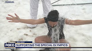 Brhett Vickery takes the Polar Plunge  FOX6 News Milwaukee [upl. by Zurc]