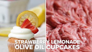 Strawberry Lemonade Olive Oil Cupcakes [upl. by Mutua720]