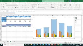 Excel  Graphique combiné  superposer deux graphiques dans Excel [upl. by Marinelli300]