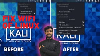 Fixed wifi problem of Kali Linux 100 Wifi solution for Linux  Wifi not detecting solved 100 [upl. by Pattani]