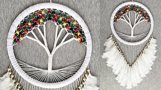 DIY Atrapasueños quotARBOL DE LA VIDAquot  DIY Dreamcatcher quotTREE OF LIFEquot [upl. by Elkin650]