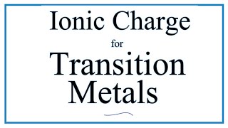 How to Find the Ionic Charge for Transition Metals [upl. by Salguod935]