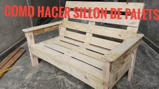 SILLONES DE PALETS PALLETS CHAIR [upl. by Meta]