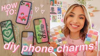 HOW TO MAKE TRENDY DIY PHONE CHARMS [upl. by Lyrak406]