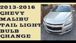 How to replace change Tail Light Bulbs in Chevrolet Malibu [upl. by Htiek]