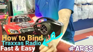 How to BIND and Factory RESET Traxxas radio [upl. by Nyvek]