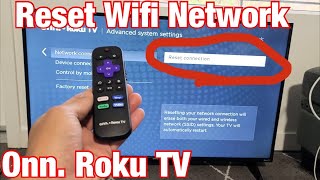 Onn Roku TV How to Reset WiFi Internet Network Disconnect Sign Out Log Off [upl. by Lynda355]