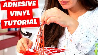 Adhesive Vinyl 101  How to Cut and Apply Vinyl with Cricut [upl. by Cyrilla951]