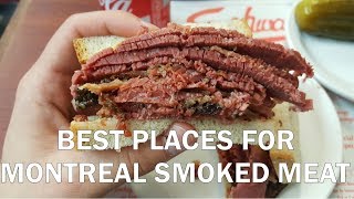 The Best Montreal Smoked Meat  Review of Schwartzs Main Deli amp Rubens [upl. by Fahland]