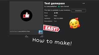 How to make a Gamepass in Roblox with MOBILE amp TABLET  EASY VERSION  RBLX Tutorial 2023 [upl. by Wooster]