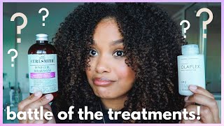 BOND BUILDERS for curly hair curlsmith bond curl vs olaplex hair perfector [upl. by Ahseekan10]