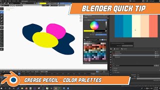 Blender Quick Tip Exploring the Grease Pencil color palette [upl. by Ahsenav]