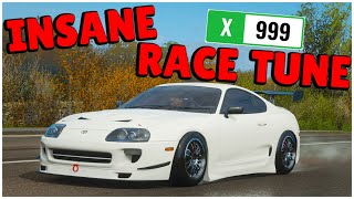 Forza Horizon 4  FASTEST SUPRA RACE TUNE  X Class 1998 Mk4 Toyota Supra RZ Race BuildTune [upl. by Emory]