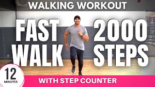 12 Minute Fast Walk  Speed Walking Workout  Daily Workout at home [upl. by Freya]