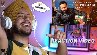 Reaction on Babbu Maan  Adab Punjabi Canada [upl. by Zetrauq]