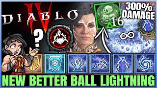 Diablo 4  New Best MAXIMUM DAMAGE Sorcerer Build  Lightning Storm Ball Lightning  OP  Guide [upl. by Drahser]