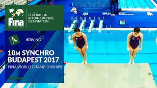 Womens 10m Synchro Final  FULL REPLAY  Budapest 2017  Diving  FINA World Championships [upl. by Sirrom]