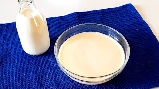 COMO FAZER CREME DE LEITE CASEIRO APENAS 1 INGREDIENTE [upl. by Bobseine]