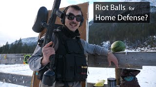 Paintball Gun With Riot Balls For Home Defense [upl. by Suillenroc]