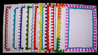 10 Border DesignsBorder Designs for Project File10 Quick and Easy Border Design ideas [upl. by Eiramnerual487]