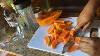 How to make papaya juice [upl. by Yanahs]