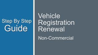 VFO Non Commercial Vehicle Registration Renewal [upl. by Aicrop]