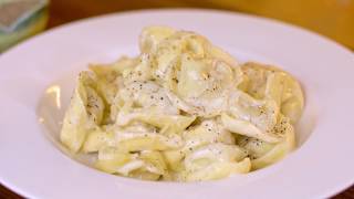 Tortellini in a Creamy Parmesan Sauce Recipe Just 3 Ingredients [upl. by Linnell965]