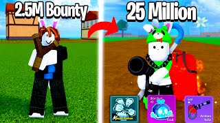 I Got 25 MILLION Bounty With ACIDUM Rifle Blox Fruits [upl. by Itirahc]