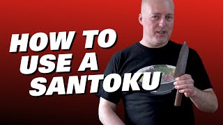 How to Use a Santoku  Japanese Kitchen Knife Skills [upl. by Yruy362]