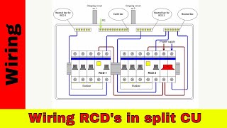 How to wire split consumer unit RCD wiring [upl. by Nahgrom]