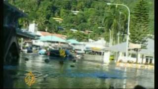 Deadly tsunami strikes Samoan islands  30 Sept 09 [upl. by Sheela961]