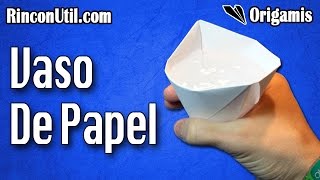 Vaso de papel  Origami fácil [upl. by Emeric]