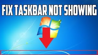 How To Fix TaskBar Not Showing [upl. by Ellek]