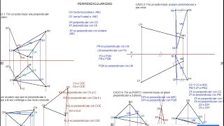 Geometría Descriptiva  TEORÍA DE PERPENDICULARIDAD Recta y Plano [upl. by Nah386]