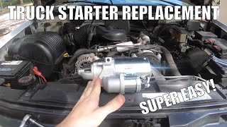 Chevy K1500 Starter Replacement [upl. by Saixela]