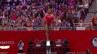 Simone Biles Beam FALL AND TEARS 2021 Olympic Trials Day 2 [upl. by Aihtniroc]