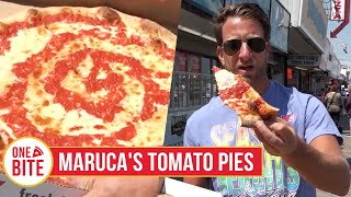 Barstool Pizza Review  Marucas Tomato Pies Seaside Heights NJ [upl. by Marchall]