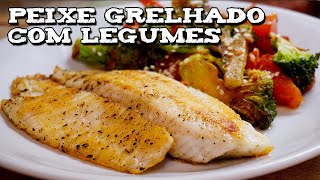 Como Fazer Peixe Grelhado Com Legumes [upl. by Pember]