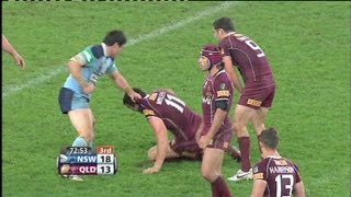 Michael Ennis v Nate Myles  State of Origin FIGHT 2010 [upl. by Wittie]