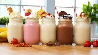 5 OUTRAGEOUS Milkshake Recipes [upl. by Cutter667]