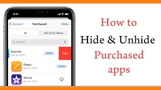 How to Hide amp Unhide Purchased Apps on iPhone [upl. by Gould]