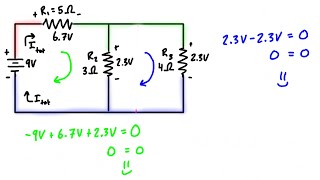 Kirchhoff’s Voltage Law KVL Example Problem 1 [upl. by Ennaeirb288]